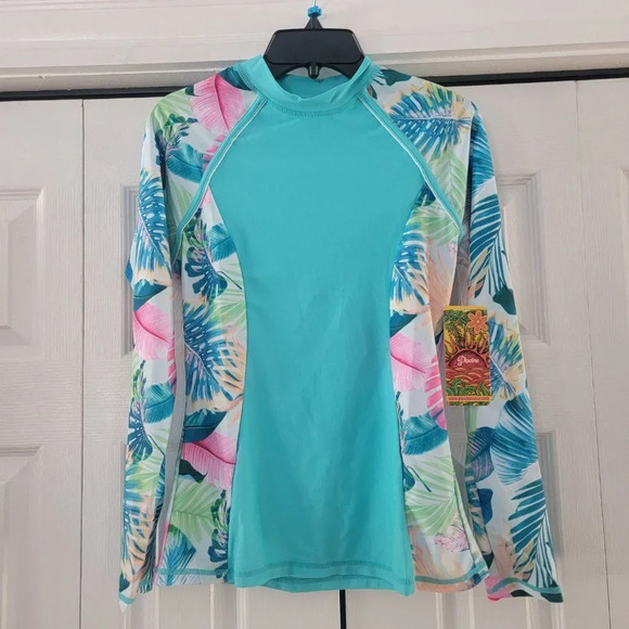 Pipeline Luana Rash Guard - UPF 50+ Long Sleeve Shirt Top For Women Size Medium - Picture 3 of 4